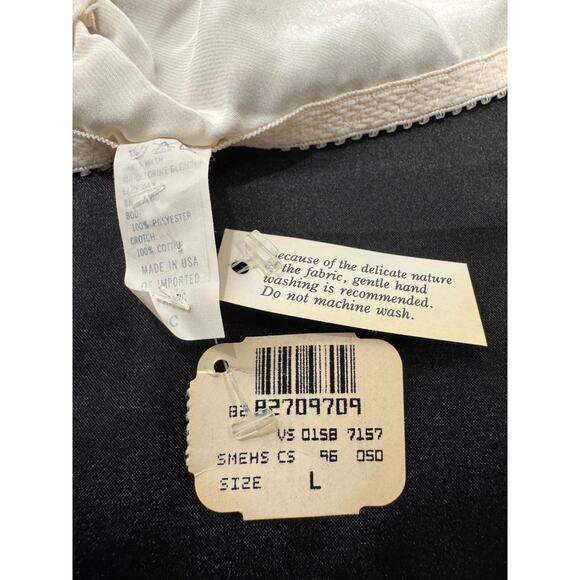 Vtg 90s Victoria's Secret Second Skin Panties L Satin NWT Sheer Front Jezebel - Picture 4 of 7